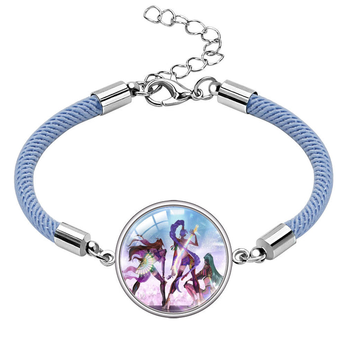 Wholesale Multicolor cord  Kpop Time Gem gemstone bracelet