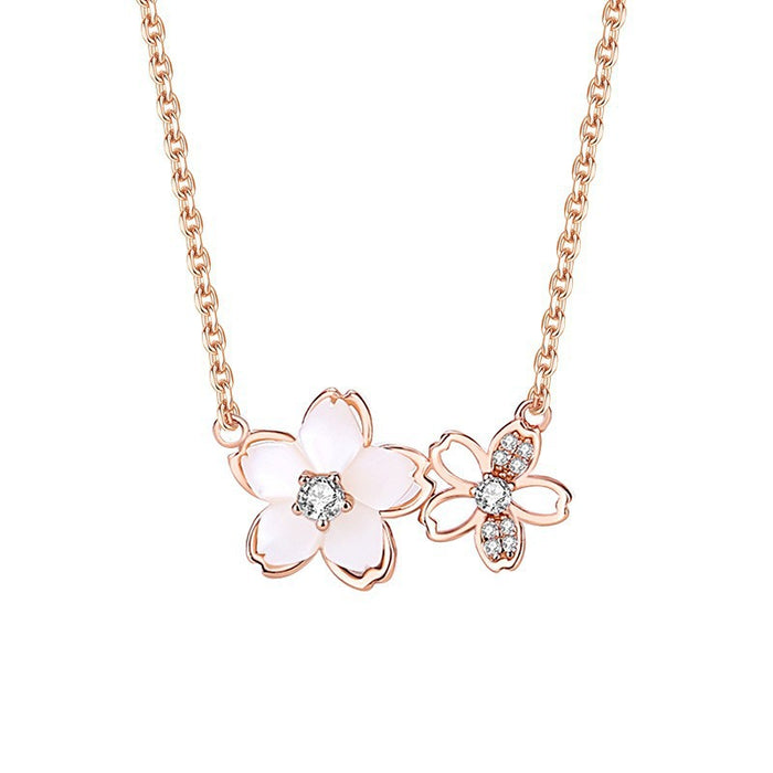 Wholesale Cherry Blossom Necklace  Super Fairy Peach Blossom Clavicle Chain