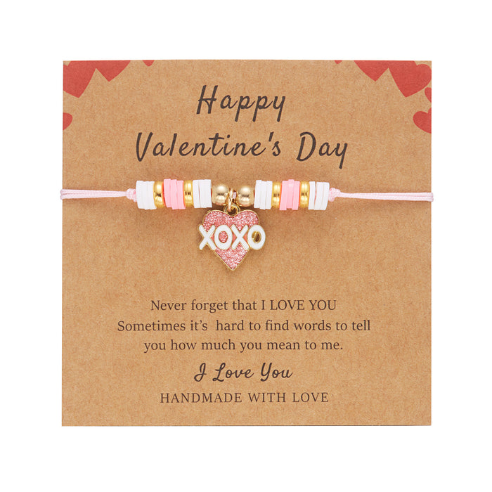 Wholesale Valentine' s Day Love Couple Braided Bracelet