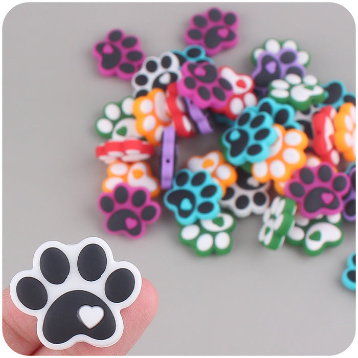 Wholesale Cartoon Dog Paw Silicone Beads Focal Beads JDC-BDS-GuangTian006