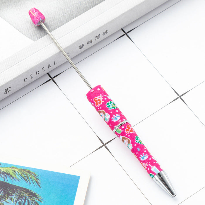 Wholesale Beadable Pen International Nurses Day Printed Plastic Pen DIY for Beaded JDC-PN-Huah026