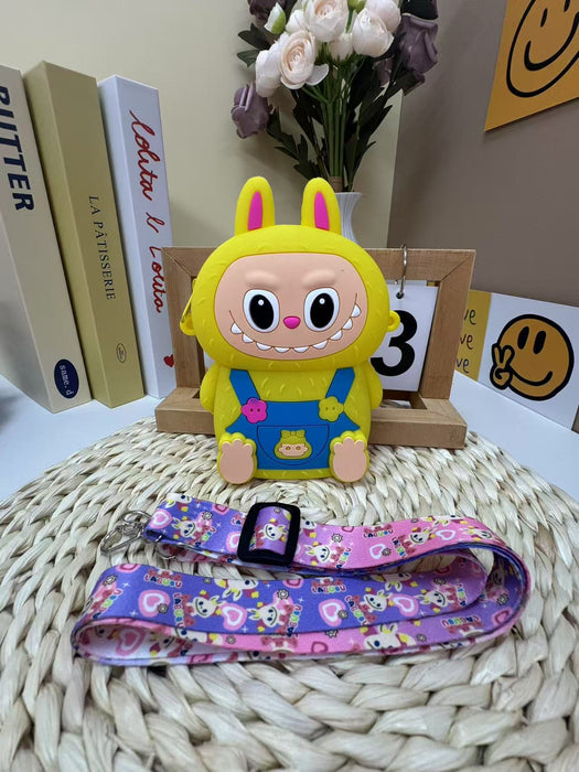 Wholesale Silicone Bag Cartoon Mobile Phone Bag Mini Bag Single Shoulder Rabu Messenger Bag Children's Coin Purse