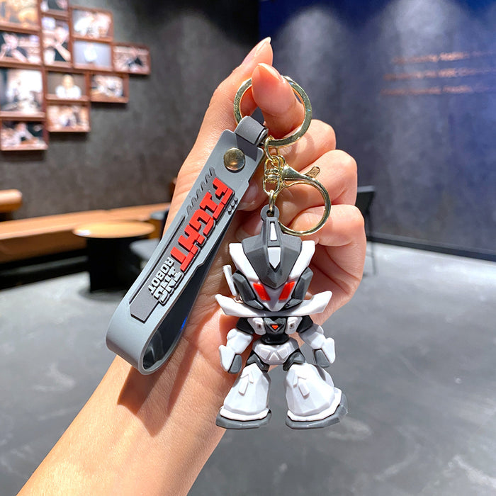 Wholesale Cool robot three-dimensional soft plastic doll bag Key Chain