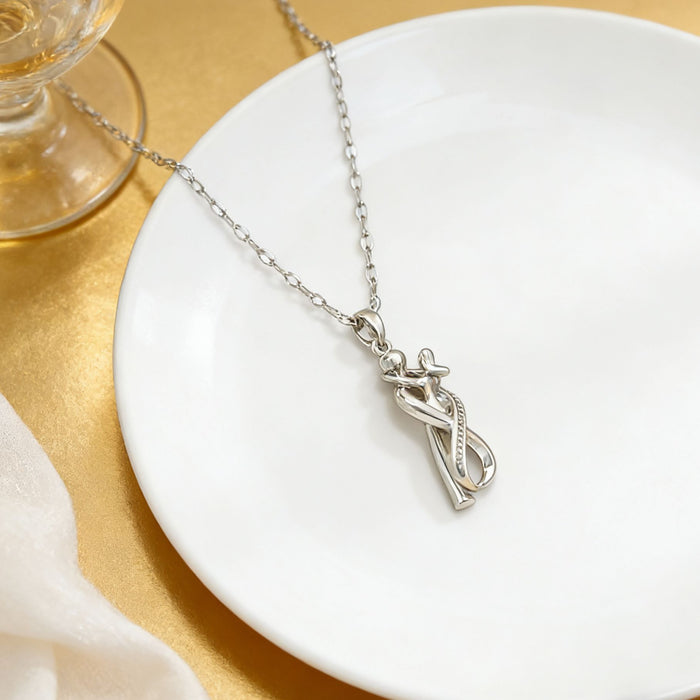Wholesale Creative Jewelry Couple Hug Necklace For Valentine' s Day
