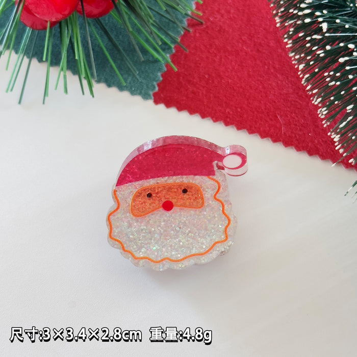 Wholesale Christmas small hairpin gingerbread man Christmas tree snowman small clip cute  hairpin holiday hair accessories