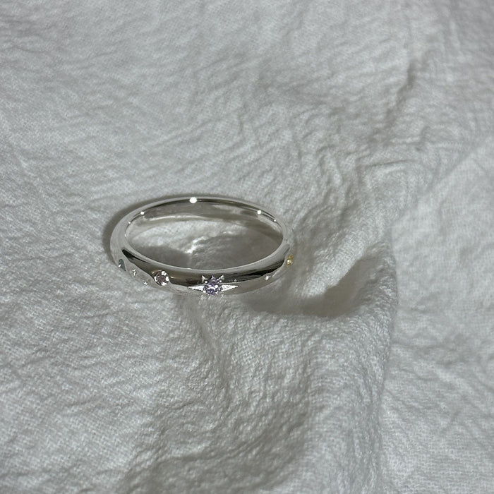 Wholesale S925 Sterling Silver Diamond Ring Star Value Advanced Sense Ring