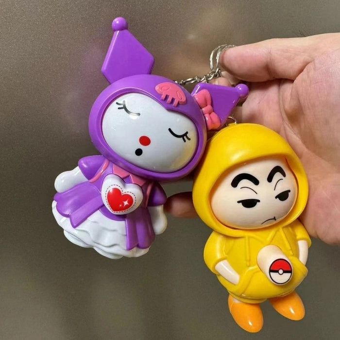 Wholesale Transformation Toy Play Cartoon Doll Gift Ornaments New Crayon Small Keychain