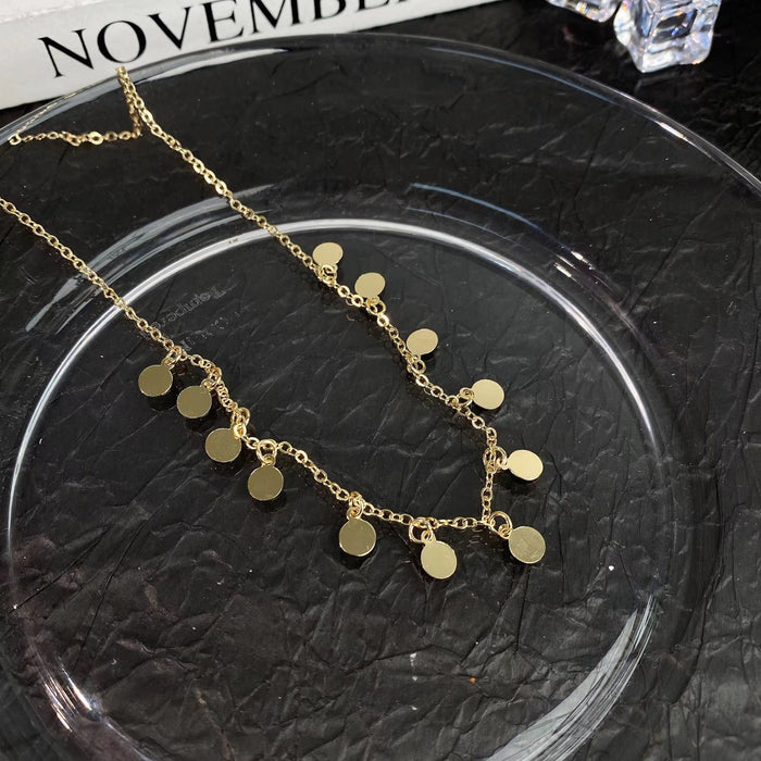 Wholesale Retro high-end natural stone bead necklace versatile high-end collarbone chain fashion accessory
