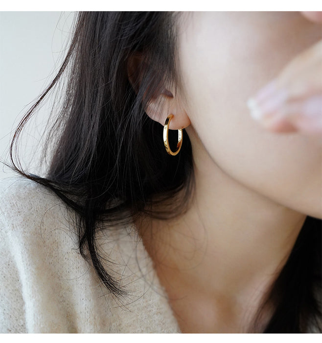 Wholesale Circle Earrings Trendy  Simple Pure Ear Jewelry Niche Design Sensibility Earrings