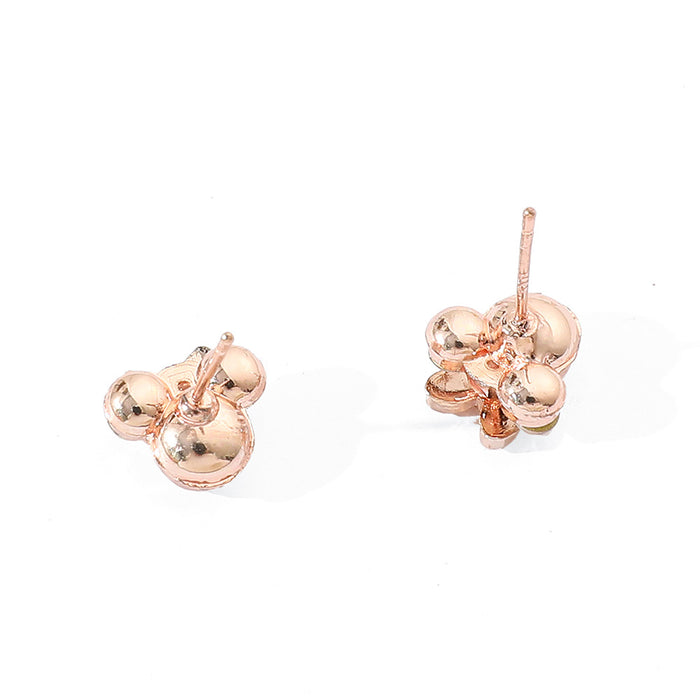 Wholesale Anime character alloy stud earrings with diamonds