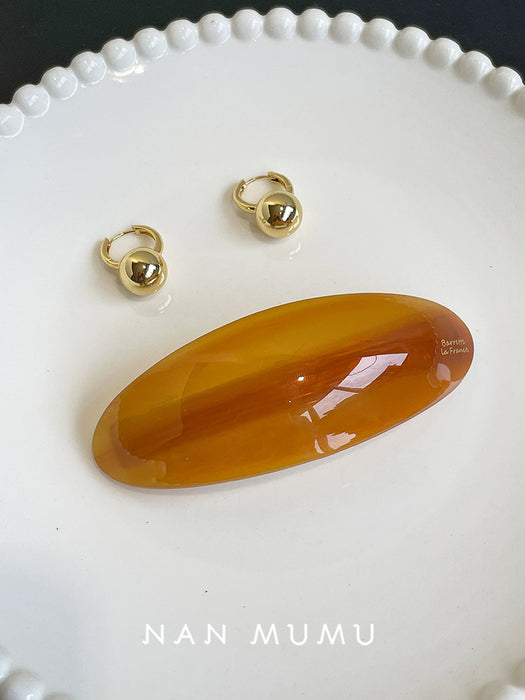 Wholesale Spring clip, high-end feeling, oval half tied hair, straight clip tied ponytail hair clip, headband