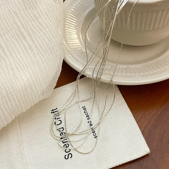 Wholesale Multi layered thin necklace with retro style collarbone chain and neck chain