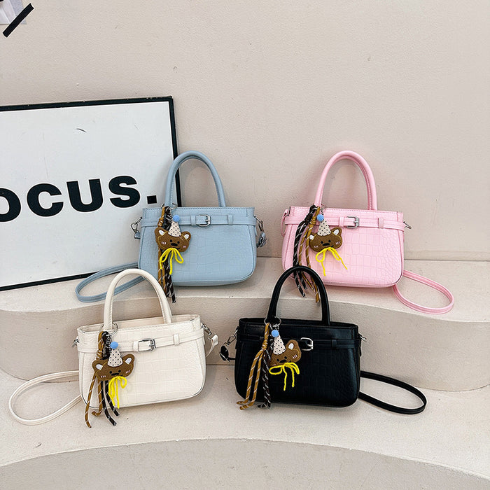 Wholesale Kelly Bag with Belt Decoration and Crocodile Pattern,  Everyday Use Fashion Accessory