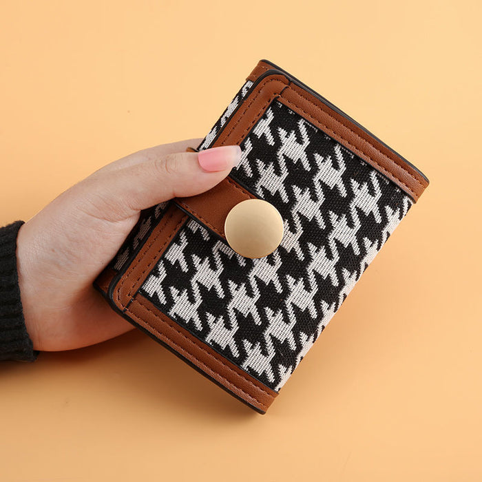 Wholesale Retro Embroidery PU Short Wallet for Women Everyday Use MOQ≥3