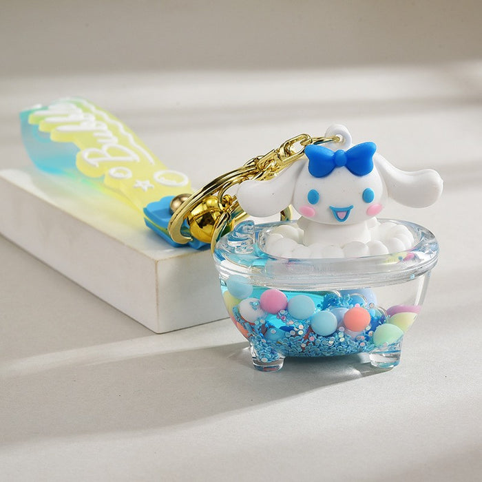 Wholesale Cartoon Quicksand Swim Ring Keychain