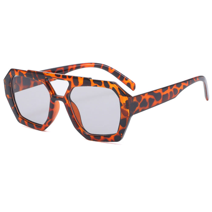 Wholesale Double Bridge Large Frame PC Sunglasses JDC-SG-ZS011