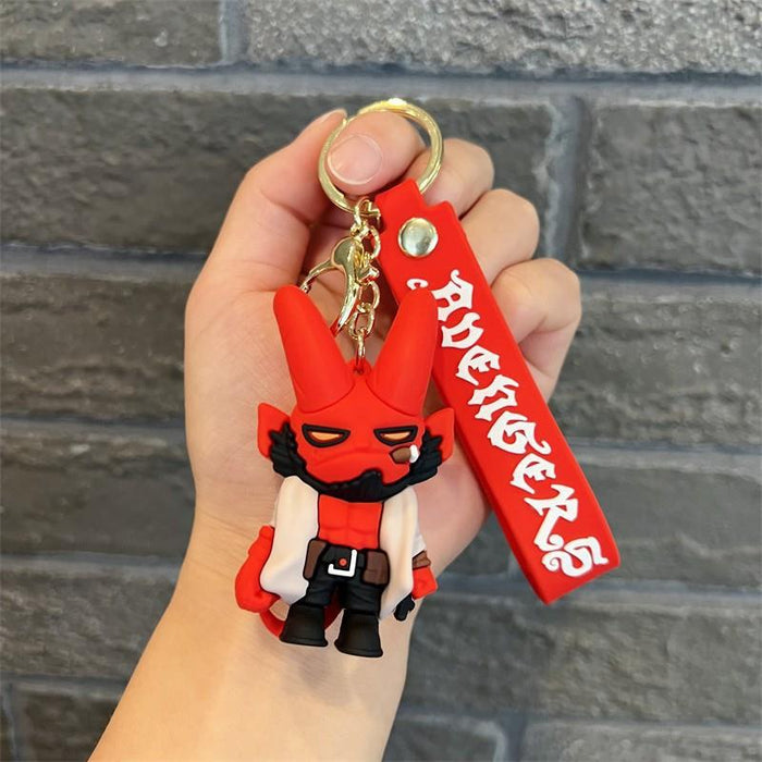 Wholesale Cartoon Three-dimensional Silicone Doll Keychain JDC-KC-MZL010