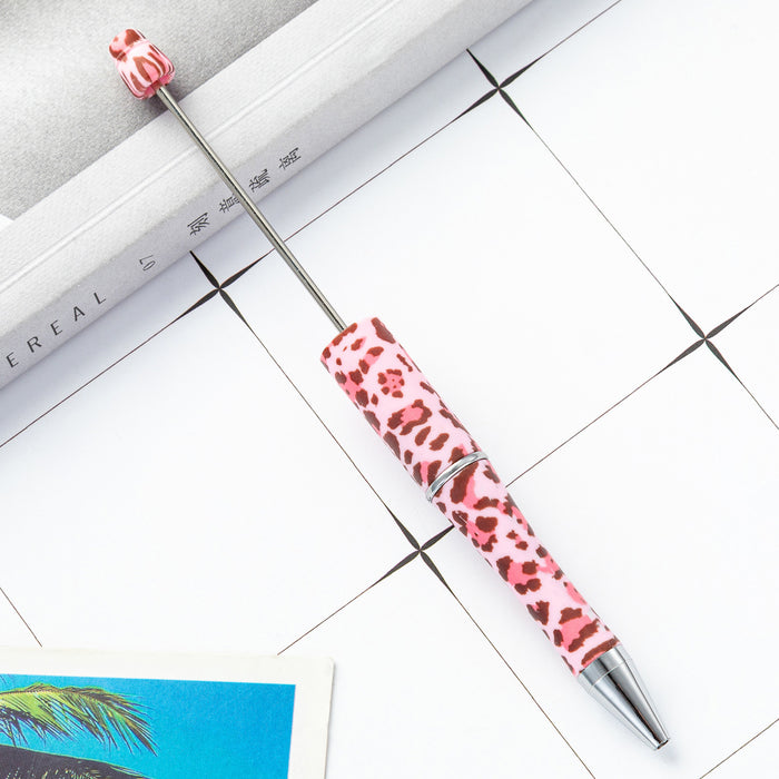 Wholesale DIY Beadable Pens Cow Print Leopard Print Christmas Plastic Pen DIY for Beaded JDC-PN-HuaH006