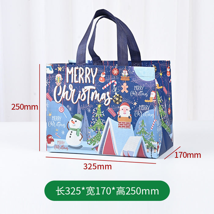 Wholesale Christmas Handheld Gift Bag Customized Cartoon Santa Claus Elk Snowflake Non Woven Bag JDC-GB-XJ002