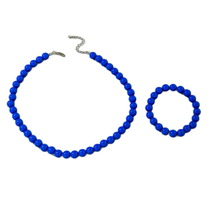 Wholesale Dopamine Candy Color Acrylic Beaded Necklace and Bracelet Set Jewelry Accessory MOQ≥5