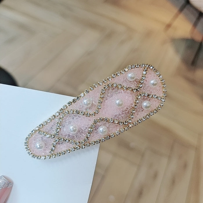 Wholesale Pearl Rhinestone Hairpin Side Clip Bangs Clip Back Head