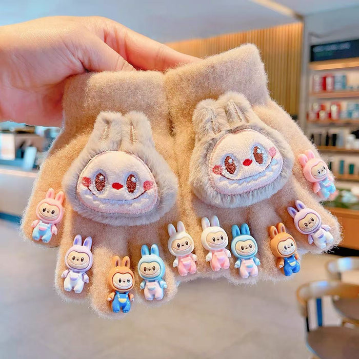 Wholesale Cute cartoon five-finger children gloves