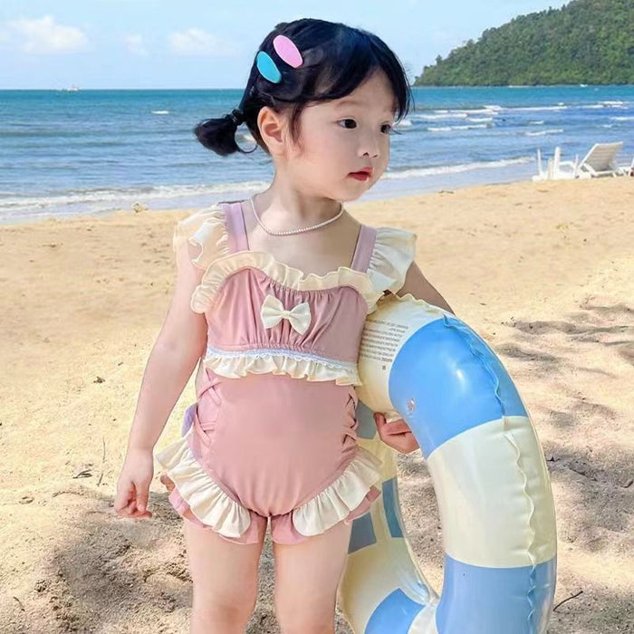 Wholesale Swimsuit girls, children's quick drying one-piece swimsuit, baby swimsuit