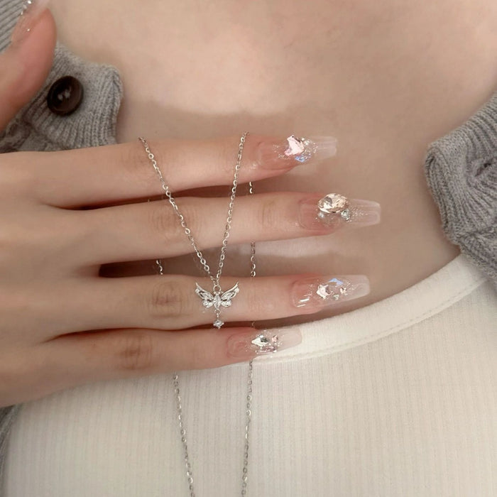 Wholesale Butterfly Love Wings Necklace Jewelry Women's Necklace Chain