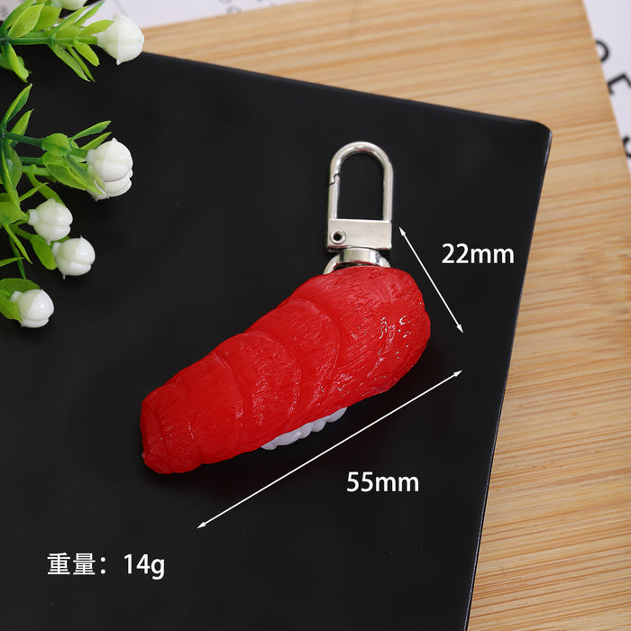 Wholesale PVC Sushi Keychain Food Toy Accessory for Bag Charm or DIY Craft Gift MOQ≥2