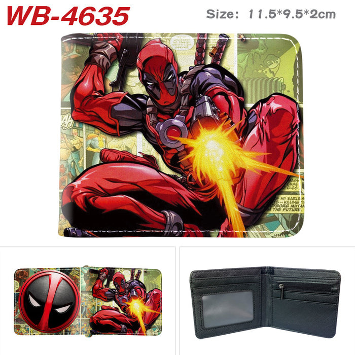 Wholesale Fashion Retro Superhero Bifold Wallet PU Leather Card Holder For Men Women