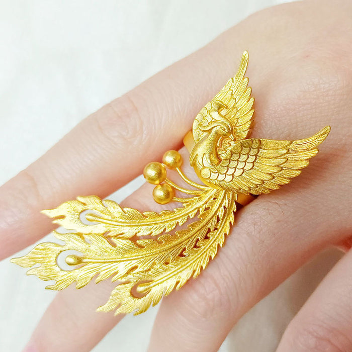 Wholesale High end ring with adjustable mouth, fashionable and exquisite, light luxury, gold personality