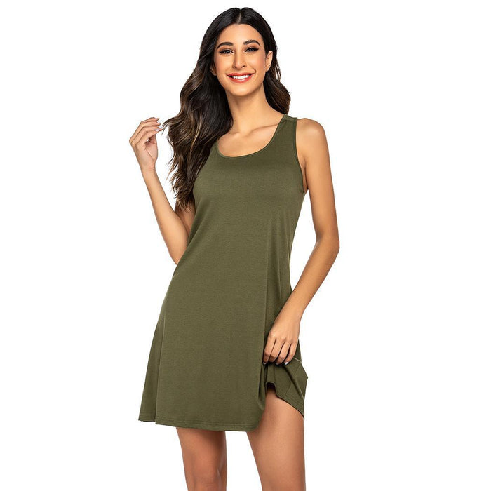 Wholesale Home wear, nightgown, camisole, vest, I-back, casual home, sleeveless pajamas