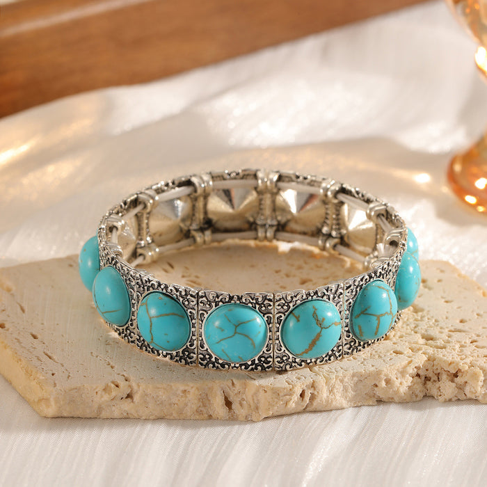 Wholesale Turquoise Bracelet  Bohemian Antique Silver Bracelet