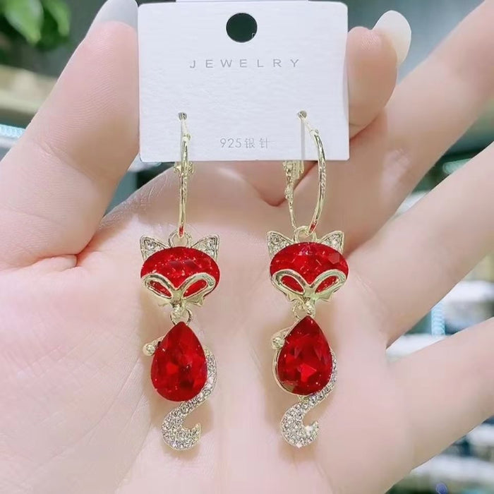 Wholesale  Earrings Red Fox Earrings  Fox Earrings  Women's Earrings