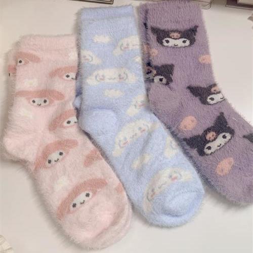 Wholesale Mink Velvet  Warm Thick Sleeping Socks