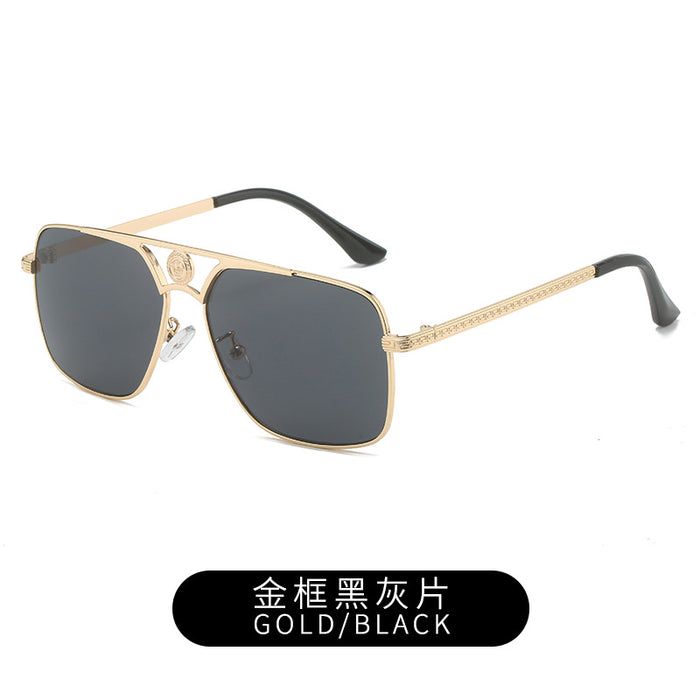 Wholesale Box sunglasses, women's metal frame sunglasses, imitation brand glasses, sunscreen sunglasses