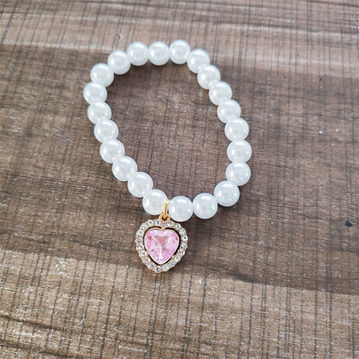 Wholesale Pearl heart necklace accessories hand-woven beaded jewelry accessories