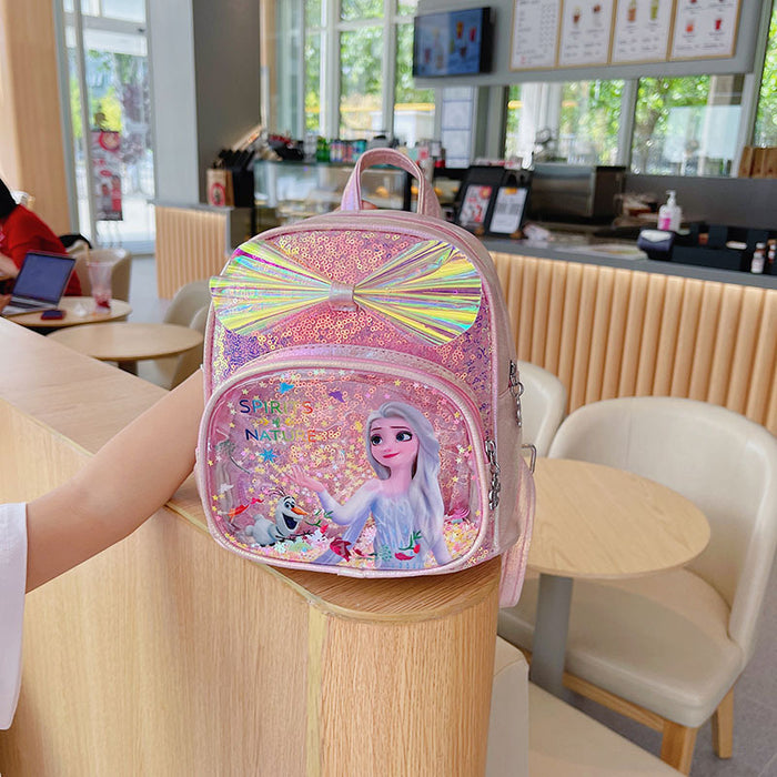 Wholesale Children's backpack kindergarten baby mini schoolbag cute cartoon Elsa princess backpack girls' cartoon bag