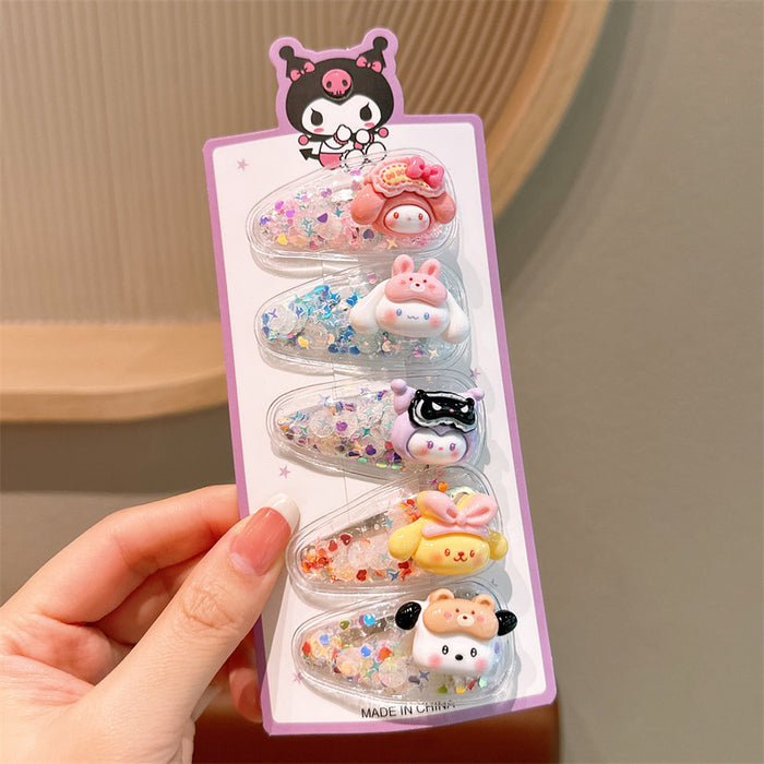 Wholesale Cartoon Children's Soft Glue Hair Clip Set JDC-HC-Jiangx004