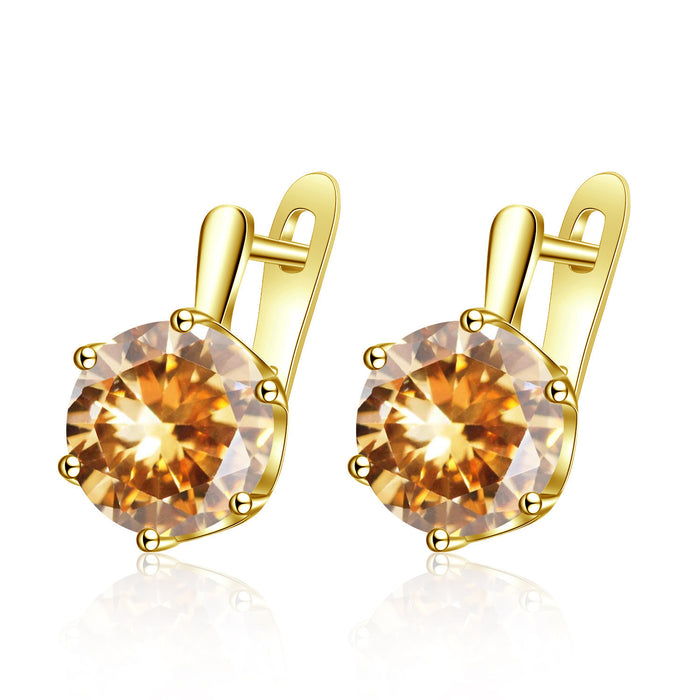 Wholesale Trendy Crown Earrings Copper Electroplated Jewelry Accessory for Resale