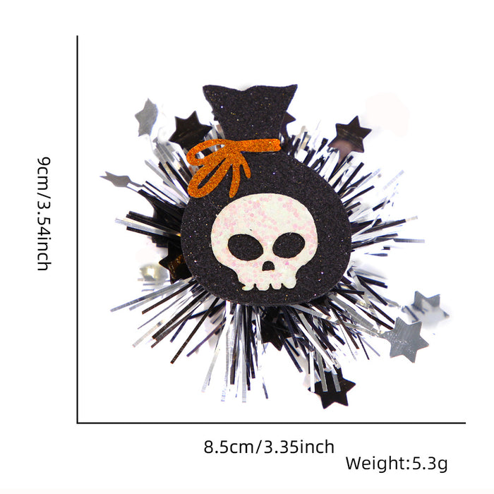 Wholesale Halloween Cross-border New  Hairpin Headwear Children' s Party Decoration  Pumpkin Veil Jewelry Dress Up Decorations
