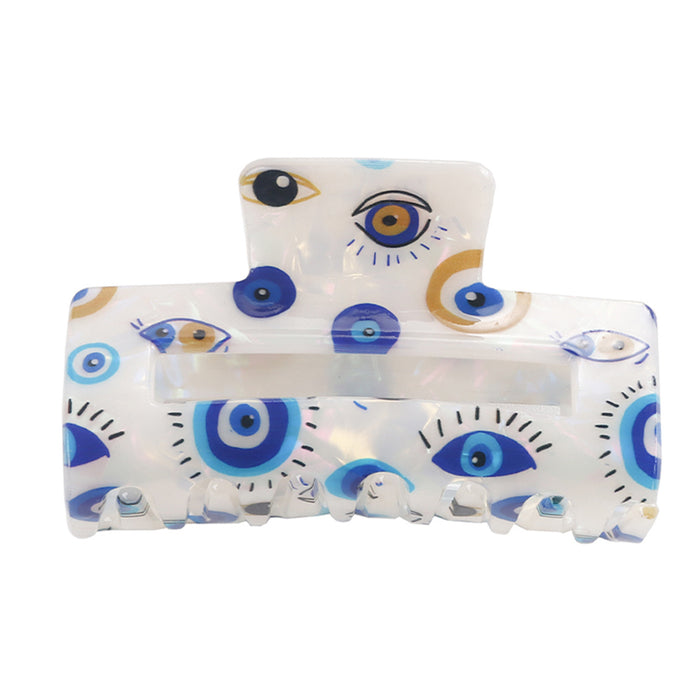 Wholesale Devil' s Eye Element Claw Clip Niche Hairpin Bun Shark Clip Hair Accessory