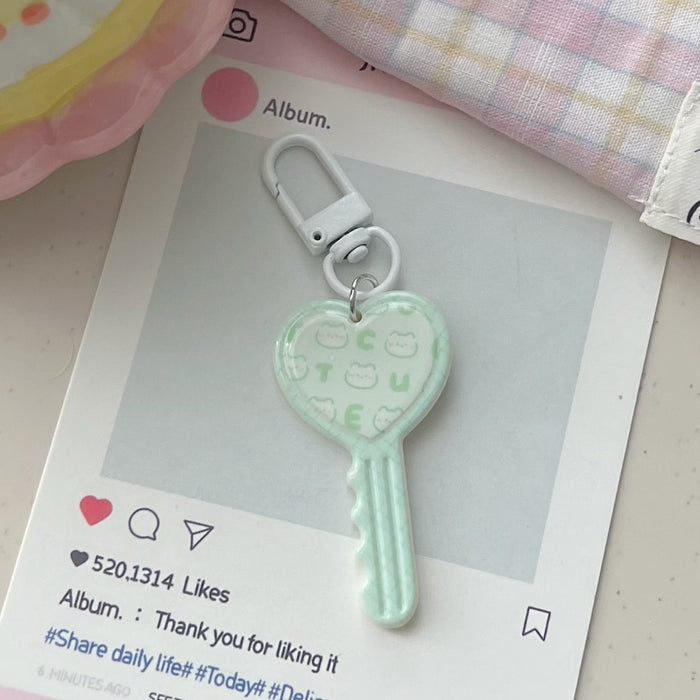 Wholesale Mint Green Cartoon Keychain