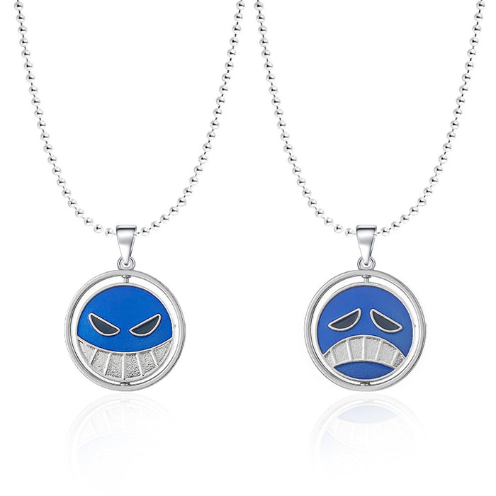 Wholesale Rotating necklace, metal trendy and versatile hanging accessory for men and women