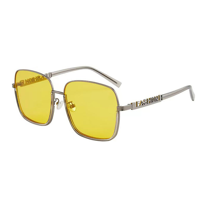 Wholesale Square Yellow Lens PC Sunglasses JDC-SG-MiM009