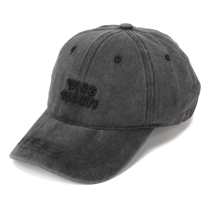 Wholesale Vintage Embroidered Baseball Cap – Grey Distressed Cotton Sun Protection Women' s Fashion Hat
