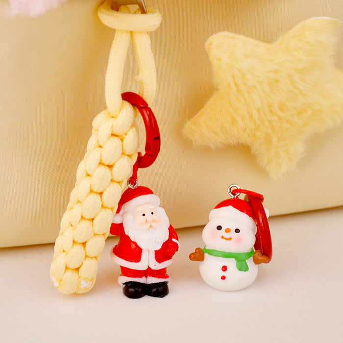 Wholesale Christmas Resin Keychain Christmas Desktop Decorative Ornaments Hanging Bag Keychain