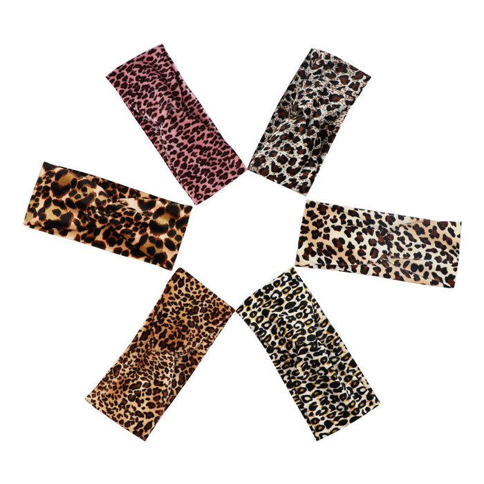 Wholesale Leopard Print Elastic Cross Hairband JDC-HD-Jint005