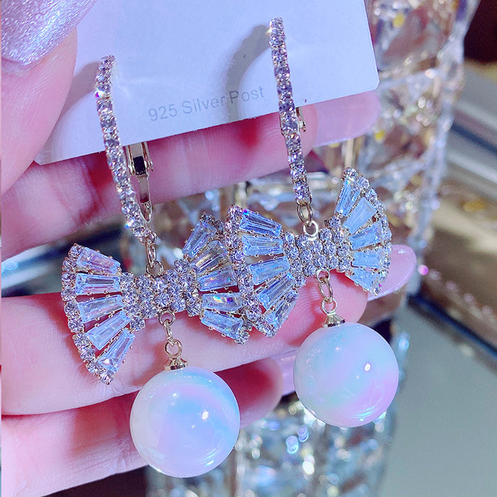 Wholesale Butterfly design earrings, fashionable pearl earrings