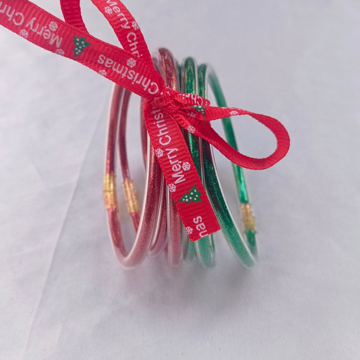 Wholesale Christmas Theme Silicone Gold Powder Bracelet